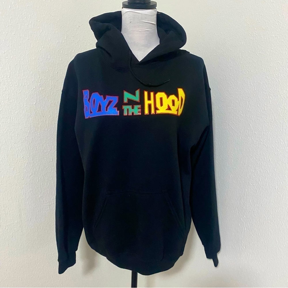 Boyz N The Hood Sweatshirt Hoodie Men's Medium Long Sleeve Graphic Black EUC